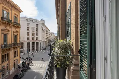 a view of a street from a window of a building at Mag 179 Bed & Spa in Palermo