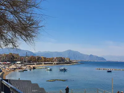 a body of water with boats in it at Terra D'Aspra in Bagheria