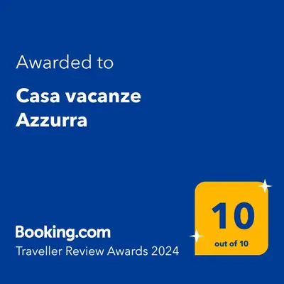 a yellow box with the text awarded to casa vazaanza akxarma at CasaAntonietta in Alcamo