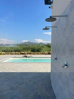 a view of a swimming pool from a house at Relais del sole in Partinico