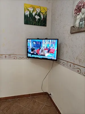 a flat screen tv hanging on a wall at Casa di Lia in Montelepre