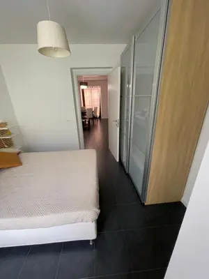a bedroom with a bed and a walk in closet at Zanclea in Palermo