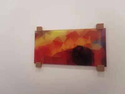 a colorful painting on a wall in a room at Maqueda Mood in Palermo