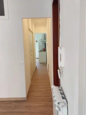 a hallway with a toilet in a room at Elenahouse alla Kalsa in Palermo