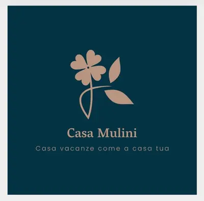 a logo with a flower on a blue background at Casa mulini in Palermo