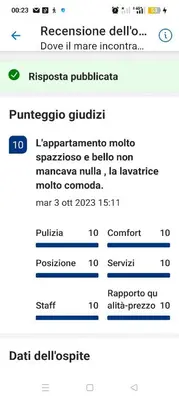 a screenshot of a cell phone with a list of parameters at Dove il mare incontra il Relax!Ampio appartamento Conchiglia Home in Alcamo Marina