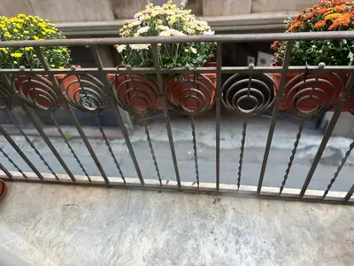 a group of potted plants sitting on a railing at 38,VELASQUEZ in Palermo