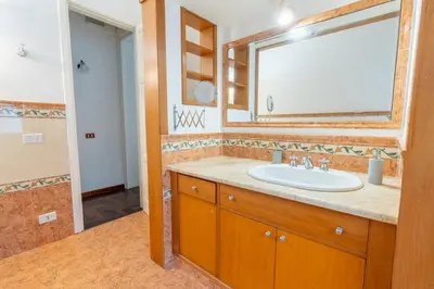 a bathroom with a sink and a mirror at MARIANO APARTMENT Palermo in Palermo
