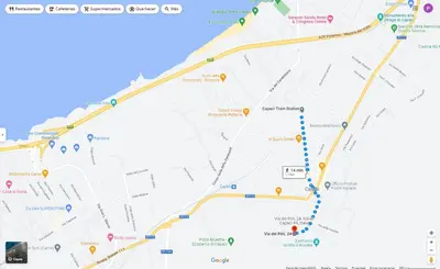 a google map of a city with a map at D'Kasa Mia Capaci in Capaci