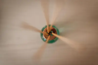 a close up of a wooden propellor on a white wall at A casa di Cilu - Centro Storico in Palermo