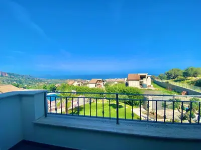 a view from the balcony of a house at Villa Eirene in Termini Imerese