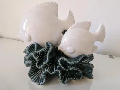 a porcelain figurine of a fish and a starfish at Iverlid Home. in Palermo
